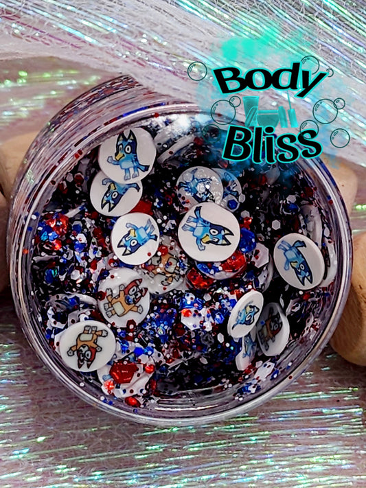Red, White, and, Blue...... PUPS Glitter
